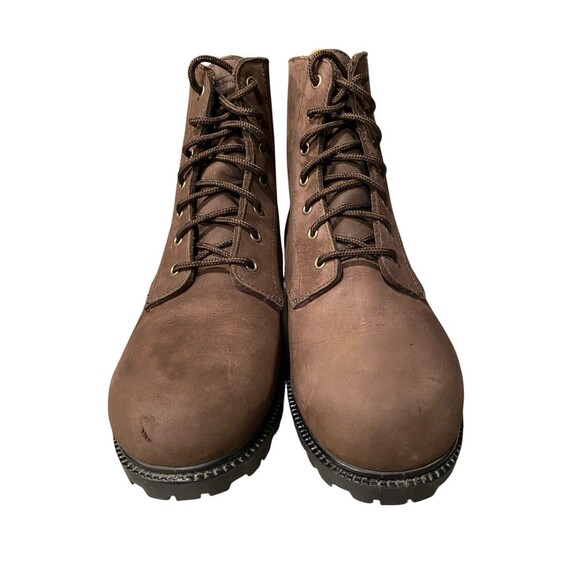 Timberland Men's 6-Inch Waterproof Nubuck Leather Boots Dark Brown Work 11M - Picture 4 of 9